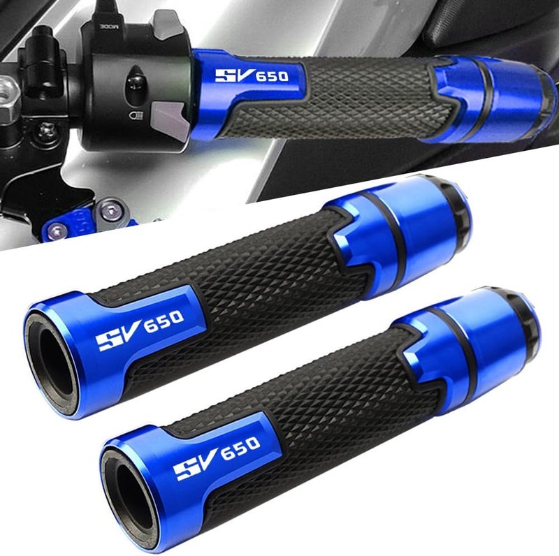 FREAXLL 22mm 7/8" Motorcycle Handlebar Grip Ends Set for S.uzuki SV650 SV 650 SV650X SV650S 2000-2024 V-Strom 650 1000 DL650 DL1000 (Blue) - Image 1